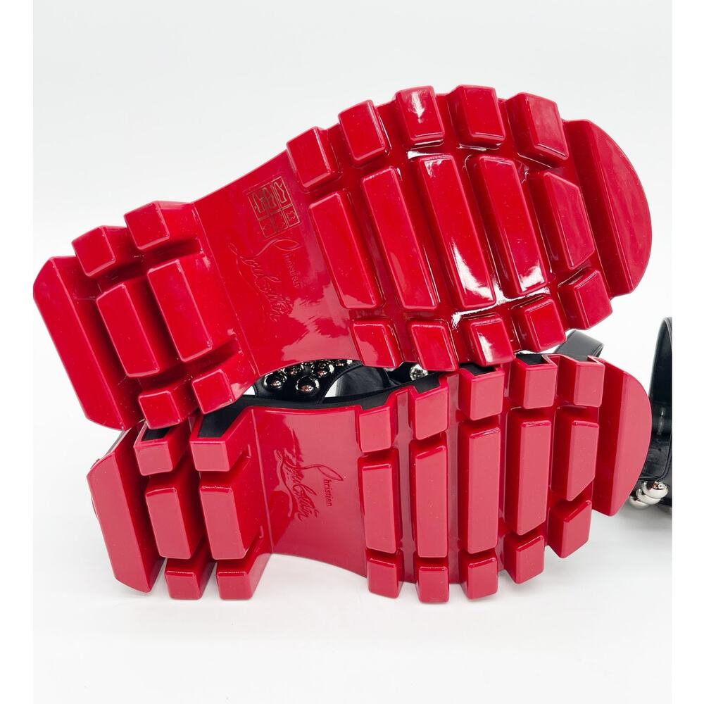 Christian Louboutin Gladiadune Black Studded Gladiator Lug Sole Sandals EU 36 - Picture 7 of 11